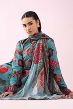 Teal Pomegranate Garden 3-Piece Suit