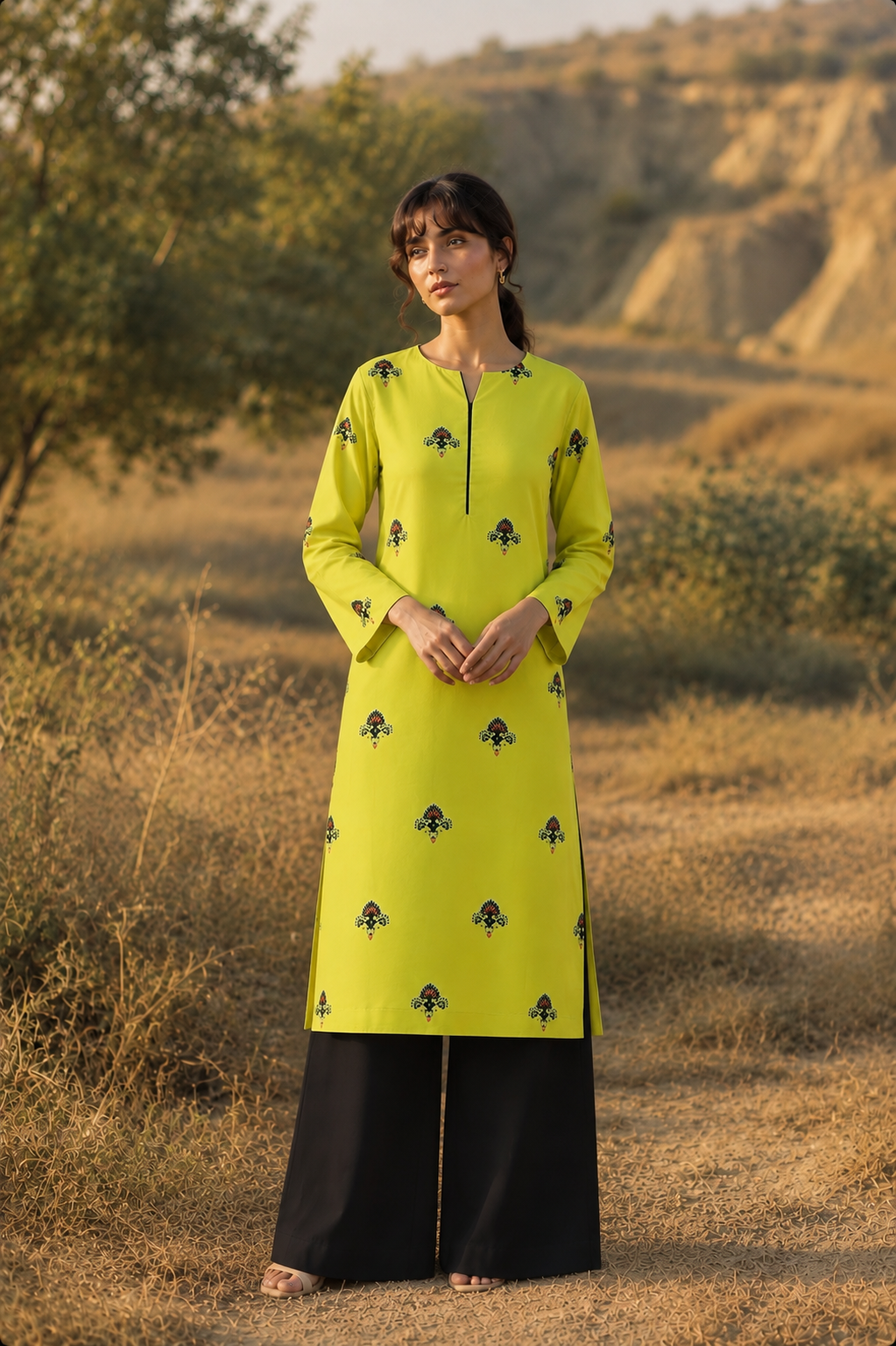 Citrus Charm — Golden Dunes | Long Top