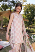 Blush Check Embellished 3-Piece Suit