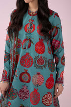 Teal Pomegranate Garden 3-Piece Suit