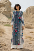 Rose Garden Stripe Long Kurta