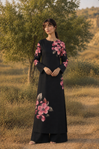 Midnight Blossom Long Top