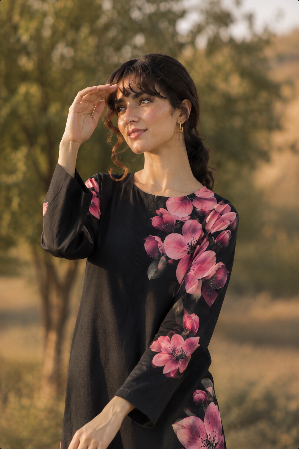 Midnight Blossom Long Top